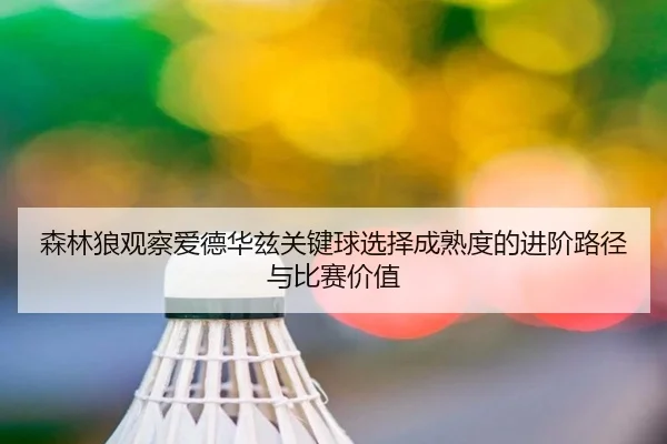 森林狼观察爱德华兹关键球选择成熟度的进阶路径与比赛价值
